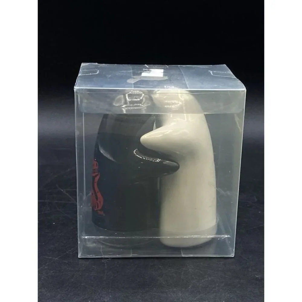Teslin Yukon Salt & Pepper Shakers Souvenir Ceramic Canada First Nation Wolf